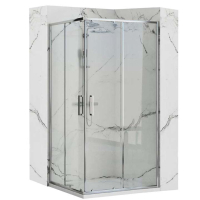 душова кабіна Rea Punto 80x100 chrom безпечне скло, прозоре (REA-K1889)