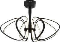люстра Wunderlicht Hi-Tech, черная, 8 ламп, LED (NH7119-48)