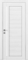 дверное полотно Rodos Modern Bianca 900 мм, с полустеклом, каштан белый