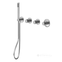 термостат для душу/ванни Paffoni Modular Box прихований монтаж, нержавіюча сталь (MDE000ST)