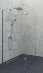 душевая перегородка Andora White P 100x90 стекло частично матовое (White P Matzone 1000x900)