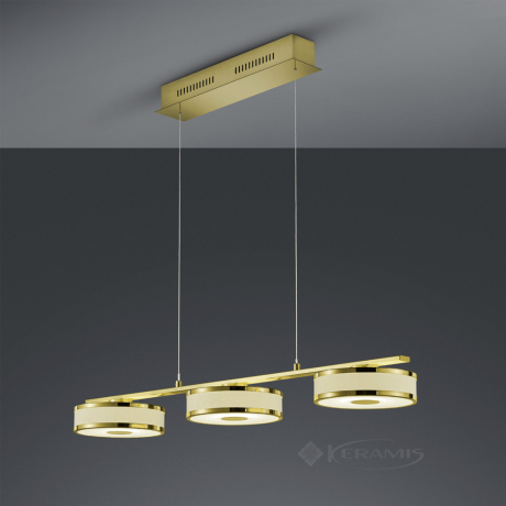 Підвісний світильник Trio Agento, латунь, золотий, 3 лампи (378010308)