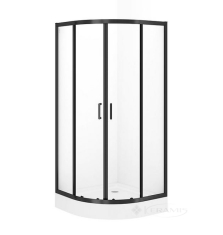 душевая кабина Cersanit Brasco 90x190, черная + поддон SHWR Tray Tako 90x16 VIR (S601-225) B862