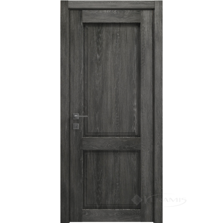 Дверное полотно Rodos Style 2 600 мм, глухое, дуб шале графит