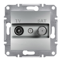 розетка Schneider Electric Asfora TV-SAT, 1 пост., без рамки, алюминий (EPH3400161)