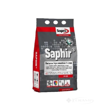 Затирка для плитки Sopro Saphir 9503A серый №15 (9503A/2)