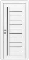 дверное полотно Rodos Modern Bianca 600 мм, с полустеклом, белый мат