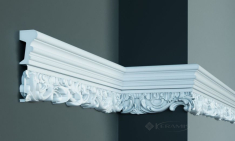 молдинг жесткий Elite Decor Gaudi Decor 13,8x4x244 см с орнаментом белый (CR 608)