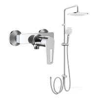 душевой набор Imprese смеситель для душа Breclav + душевая система Bila Desne (15245+T-00261SQ), хром (SET20230601)