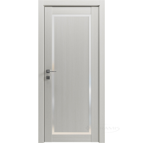 Дверное полотно Grand DeLux 10 700 мм, полустекло сатин, сосна крем