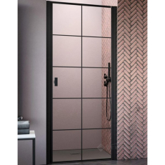 душові двері Radaway NES Black DWJ I 90x200 права, безпечне скло, factory, чорна (10026090-54-55R)