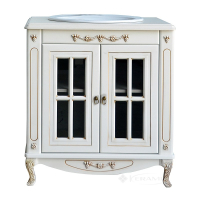 тумбочка з умивальником Ольвія Верона 85 85x57x88 dorato (срібло), вітрина, стільниця камінь