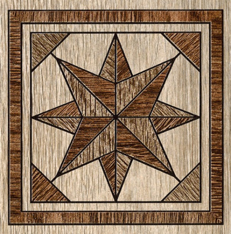Декор Интеркерама Massima 15x15 коричневый (ДН 57 031)