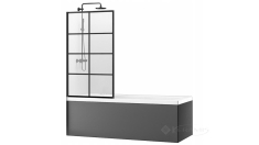 штора для ванни Rea Lagos-Fix 1 70x140 black скло прозоре (REA-K4560)