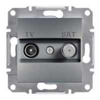 розетка Schneider Electric Asfora TV-SAT, 1 пост., без рамки, сталь (EPH3400162)