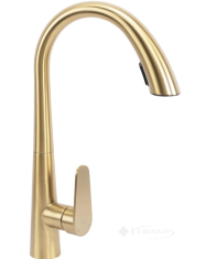 змішувач для кухні Rea Ross з висувним виливом, gold brushed (REA-B5312)