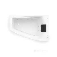 ванна Roca Hall 150x100 правая с гидромассажем Effects Titanium + подголовник + сифон (A24T411000)