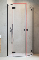 душові двері Radaway Essenza New Black PDD 80x200 скло прозоре, ліві (1385002-54-01L)