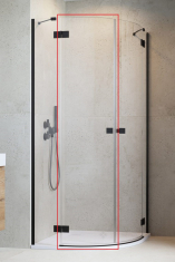 душові двері Radaway Essenza New Black PDD 80x200 скло прозоре, ліві (1385002-54-01L)