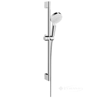 душевой набор Hansgrohe Crometta 100 Vario EcoSmart 9 со стойкой 65, белый/хром (26534400)