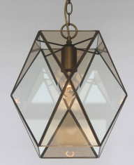 підвісний світильник Wunderlicht Iceland, бронзовий/прозорий (YW3136-P1)