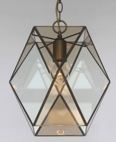 Подвесной светильник Wunderlicht Iceland, бронзовый/прозрачный (YW3136-P1)