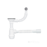 сифон для мойки Aniplast 3 1/2''х40 мм с резьбовым выпуском, сталь (А0145SР15EU)