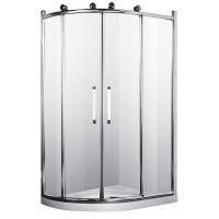 душевой уголок Rhein 120x80 безопасное стекло, прозрачное, правый (RH715 L/R)