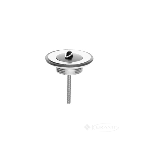Универсальный сливной вентиль для умывальника Kludi сталь, никель-хром (1041135-00)