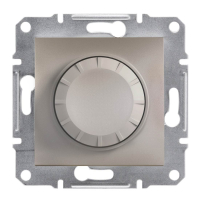 светорегулятор поворотный Schneider Electric Asfora, 40-600 Вт, без рамки, бронза (EPH6500169)