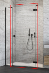душові двері Radaway Essenza New Black DWJS 130x200 скло прозоре, праві (1385032-54-01R)