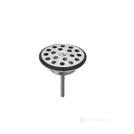 Универсальный сливной вентиль для умывальника Kludi сталь, никель-хром (104153500)