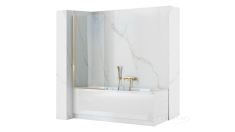 штора для ванны Rea Elegant 80x140 gold стекло прозрачное (REA-W5601)