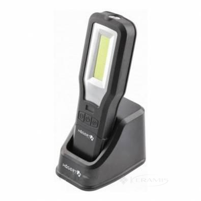 Фонарик светодиодный Hoegert USB, магнит, лампа на аккумуляторе (HT1E408)