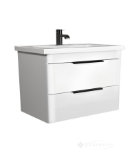 тумбочка з умивальником Мойдодир Iris 85х86х45 FENOVA 80 підвісна, білий глянець (00-0009282)