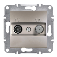розетка Schneider Electric Asfora TV-SAT, 1 пост., без рамки, бронза (EPH3400169)