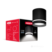 точковий світильник Maxus Surface Downlight 12W 4100K чорний (1-MSD-1241-BL)