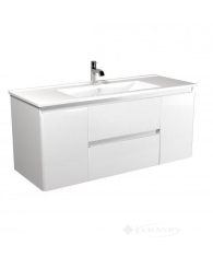 тумбочка с умывальником Мойдодыр Сорренто 120х55х45 Creavit SU-120 подвесная, белый глянец (00-0006365)