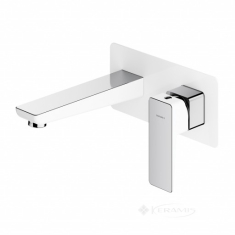 смеситель для умывальника монтажа Omnires Parma chrome/white (PM7415CRB)