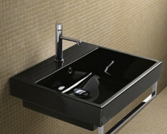 умывальник Duravit Vero 100 с/о, черный  (45410)