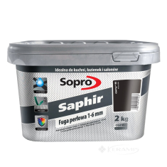 затирка Sopro Saphir Fuga 90 черный 2 кг (9524/2 N)