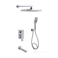 душевая система Qtap Gemini скрытого монтажа на три потребителя, chrome (QTGEM114CRM45702)