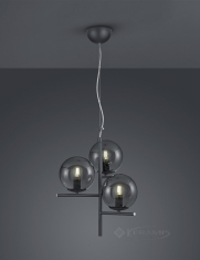 подвесной светильник Trio Pure, антрацит, дымчатый, 3 лампы (302000342)