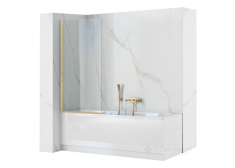 штора для ванни Rea Elegant 80x140 gold скло прозоре (REA-W6601)