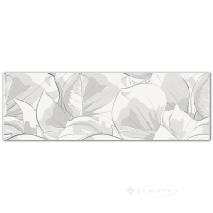 декор Opoczno Flower Cemento 24x74 white inserto