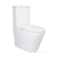 унитаз Qtap Swan Eco Ultra Quiet напольный, без ободка, с сиденьем Soft-close белый (QTSWA27W48748)