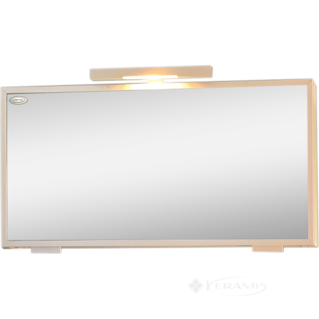 Зеркальный шкаф Kolpa San Hana 105х50х17 со светильником, белый/алюминий (524113)