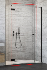 душові двері Radaway Essenza New Black DWJS 140x200 скло прозоре, ліві (1385033-54-01L)
