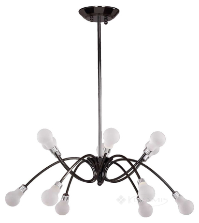Люстра Wunderlicht Loft, чорна, 12 ламп, LED (WL1188-6+6C)