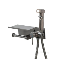 гигиенический душ Frap с полочкой и бумагодержателем gungrey (F2075-19)